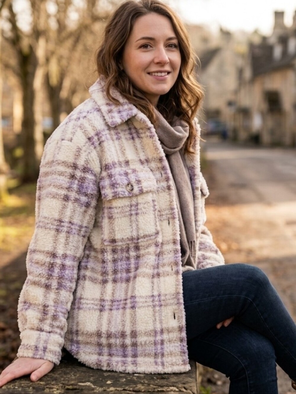 Industry Plaid Teddy Shacket Jacket